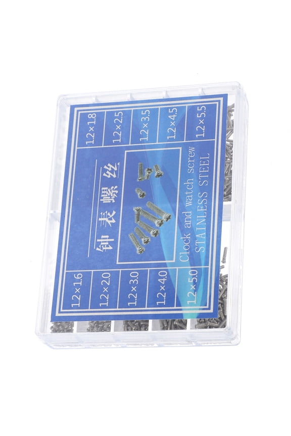 1000Pcs Multi Size Stainless Steel Watchmaker Watch Fasteners Screws Fixation Set