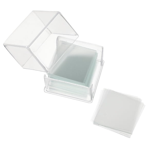 Luxshiny 1000Pcs Transparent Microscope Cover Glass Slips for Optical Labs with Safe No Edge Design