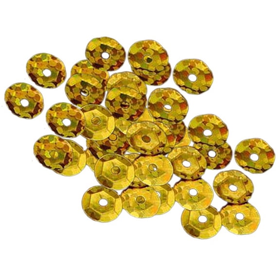 Luxshiny 1000pcs Sequin for Crafts Round Sequins Gold for Decorative Projects and Bags