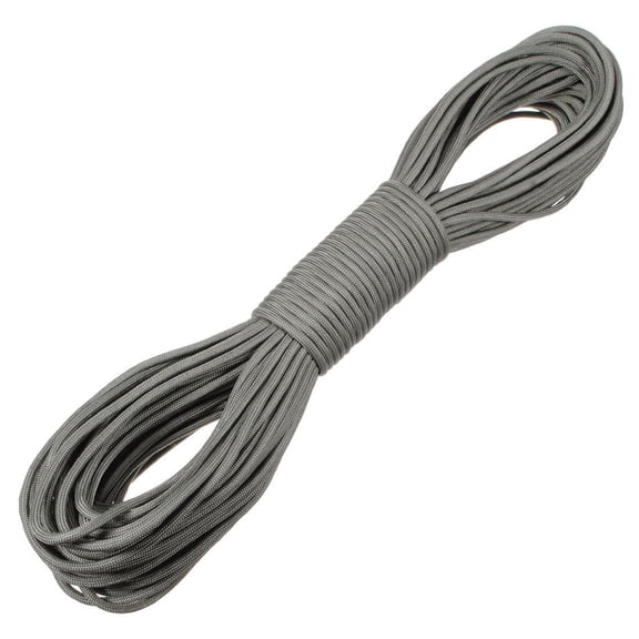 Luxshiny 100Ft 550 Paracord Grey Nylon Fiber Rope with 7 Strand Core for Outdoor Use