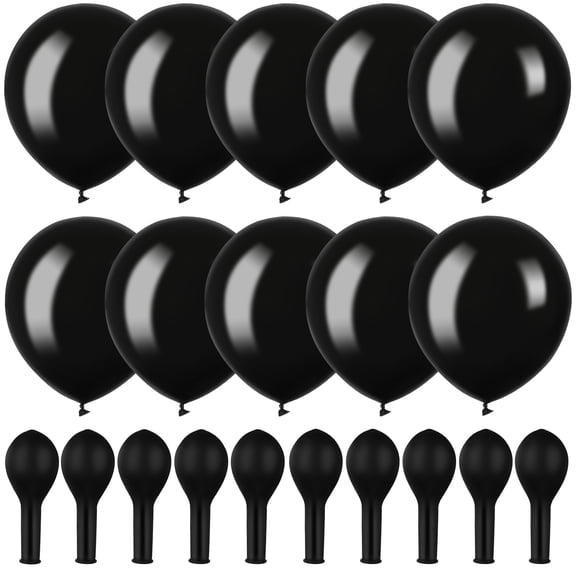 Luxshiny 100Pcs Black Latex Balloons Premium Party Decorations for Indoor Outdoor Celebration