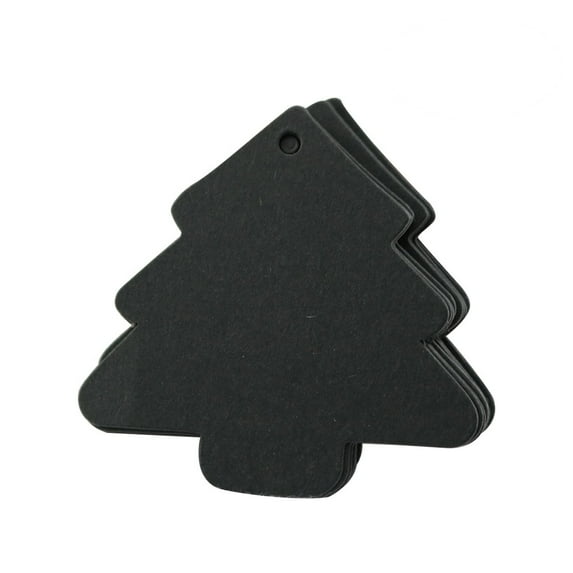 Luxshiny 100 Pcs Christmas Vintage Tags Kraft Paper Black for General Users Celebrations