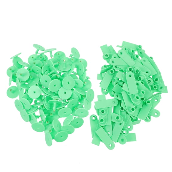 Luxshiny 100Pcs Ear Tags for Goat Animal Ear Tag Marker Green