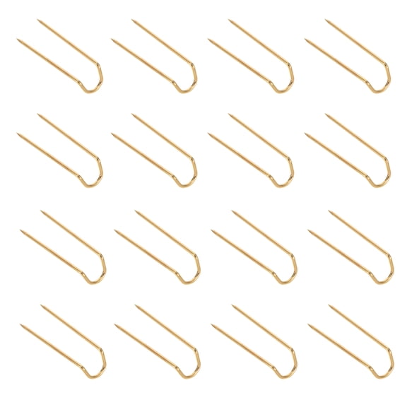 Luxshiny 100Pcs Stainless Steel U Shaped Fork Pins for Quilting Fabric Positioning and DIY Craft Projects