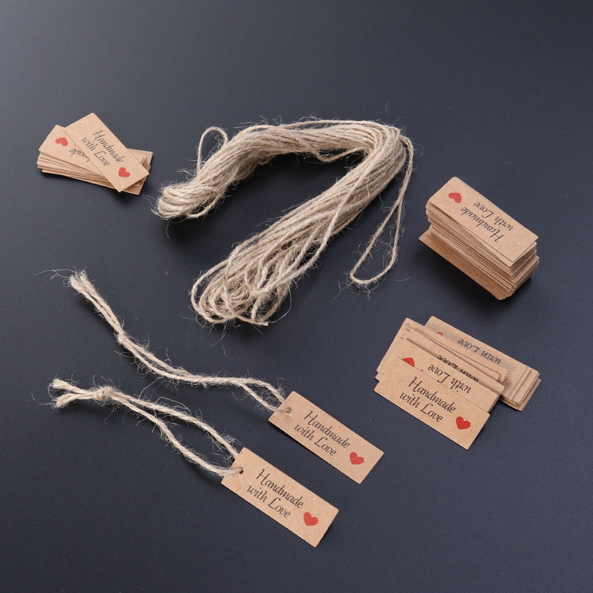 Luxshiny 100Pcs Kraft Paper Labels for Work 5.1x1.9in - Walmart.com