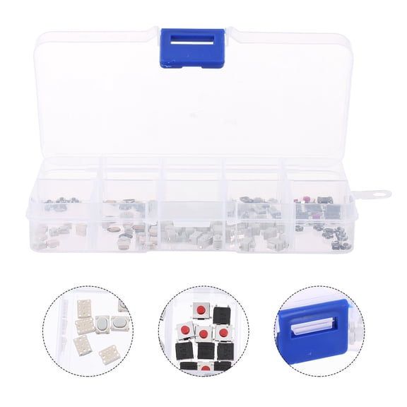 Luxshiny 100Pcs DIY Micro Momentary Tact Switches Assorted Color Kit with Precise Mechanical Design