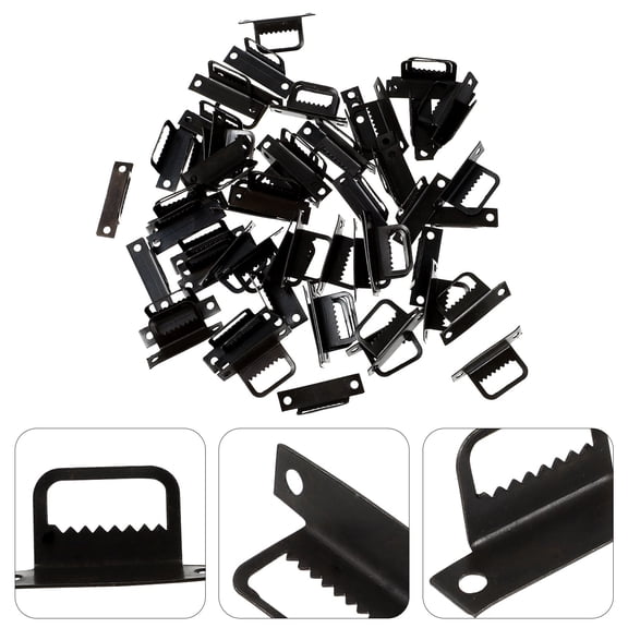 Luxshiny 100Pcs Picture Frame Hooks Black Sturdy Metal Hangers for Hanging Home Decor