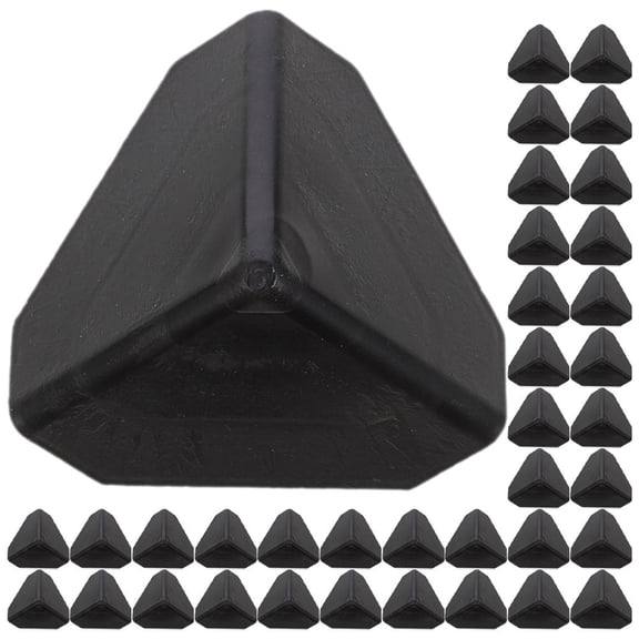Luxshiny 100Pcs Plastic Corner Protectors Black for Furniture Packing and Carton Shipping