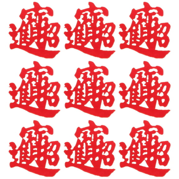 Luxshiny 100Pcs Red Chinese Confettis Shooters Felt Cloth Wedding Scatter Decorations for New Year Party Table