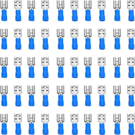 Luxshiny 100-Pack Spade Connectors Quick Disconnect Terminals with Tin-Plated Metal for Electrical Home Wiring