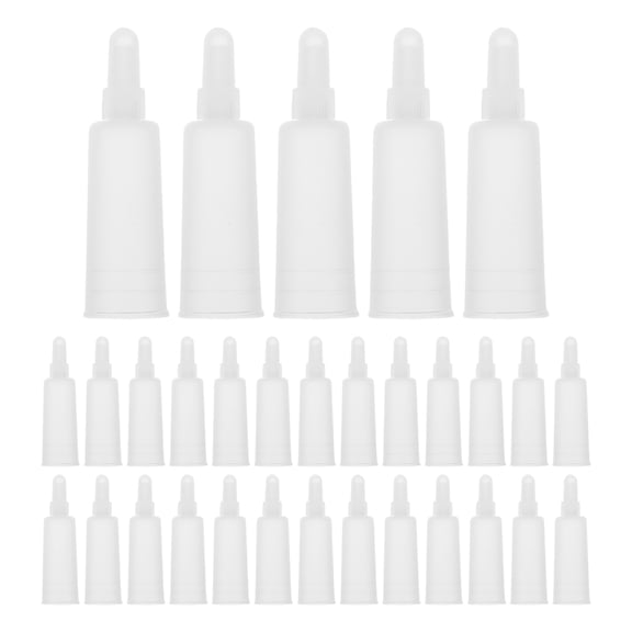 Luxshiny 100Pcs Transparent Ampoule Bottle Dropper Caps with Soft Tip for Controlled Oil Dispensing