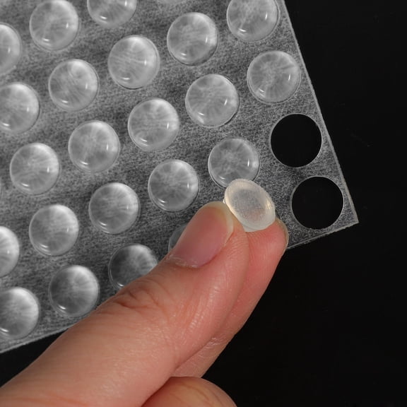 Luxshiny 100Pcs White Clear Bump Dots Adhesive Bumper Pads for Car Cabinet Door Protection