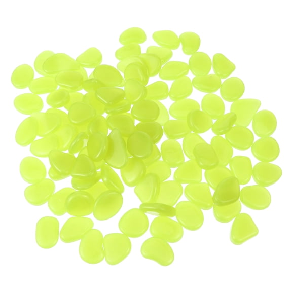 Luxshiny 100Pcs Yellow Luminous Garden Rocks Glowing Pebbles for Pathway Decoration
