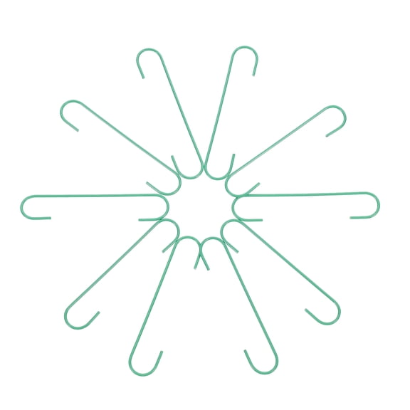 Luxshiny 100pcs Christmas Stock Holders Decor Hanger Green Iron Hanging Decoration