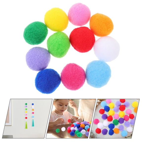 Luxshiny 100pcs Soft Pom Poms for Crafts, Art Decorations, Handmade Projects, Creative Activities and Camp Fun