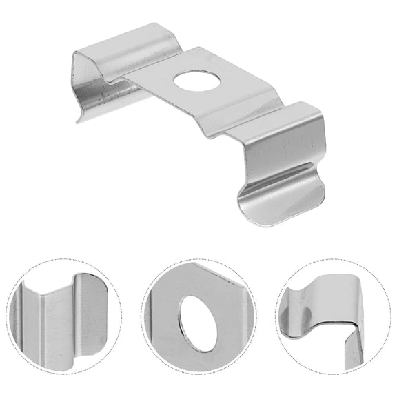 Luxshiny 100Pcs Semi Circular U Bracket Tube Clip Manganese Steel for Led Lights Homeowners