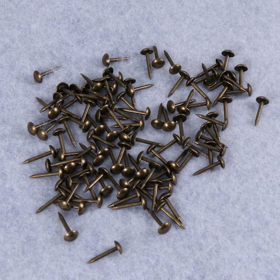 Luxshiny 100pcs Heavy Duty Round Paper Fastener Nails for Document Securing and Home Office Use