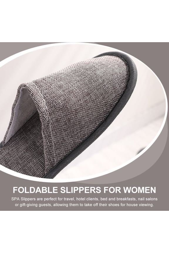 10Pairs Universal Foldable Slippers Closed Toe Soft Eva Sole for Hotel and Spa