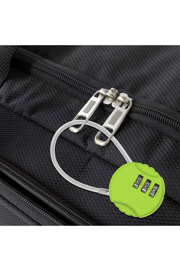 Set of 10 Adjustable Combination Luggage Locks with Security Rope for Suitcases, Backpacks, and Toolboxes
