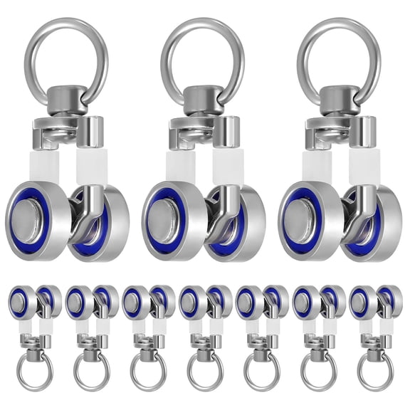 Luxshiny 10Pcs Assorted Color Curtain Pulley Rollers for Easy Curtain Track Installation