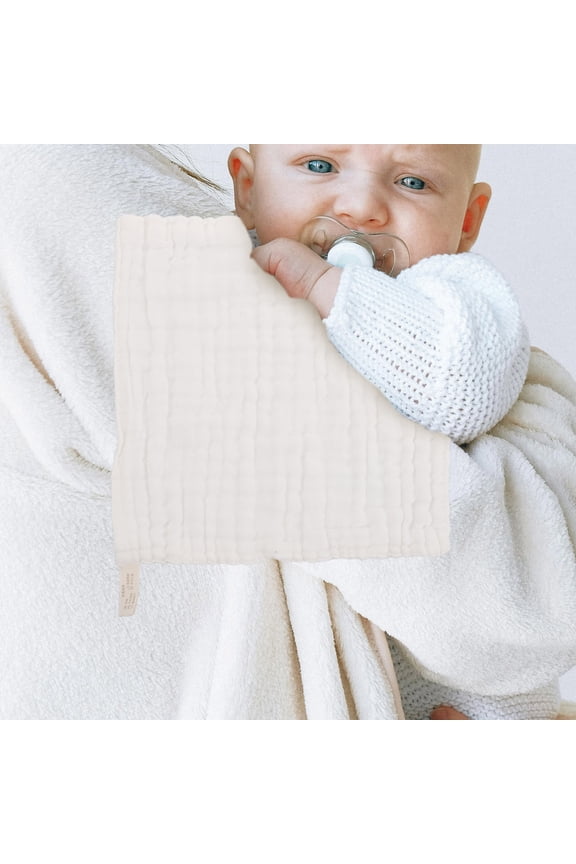 10Pcs Baby Bath Towels for Newborn Face Cleaning Pure Cotton White