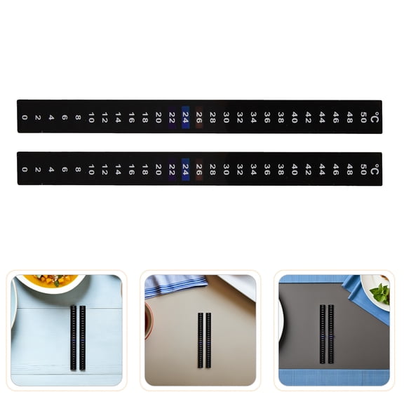 Luxshiny 10Pcs Brew Temperature Gauge Black Self Adhesive Fermentation Thermometer p