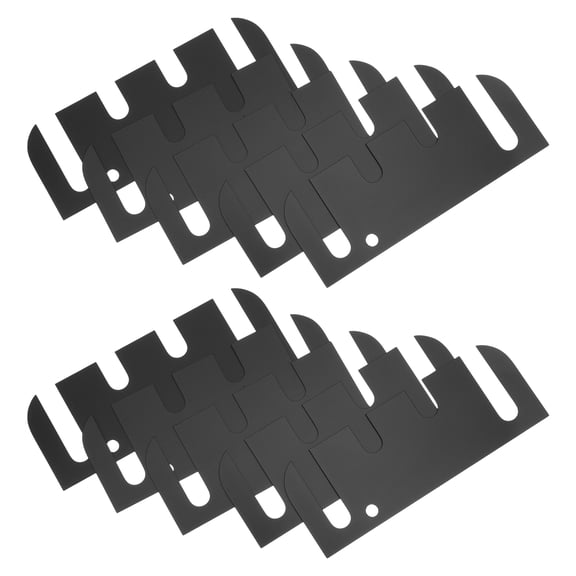 Luxshiny 10Pcs Metal Door Hinge Shims Black Stainless Steel Pads for Home Door Gap Filling