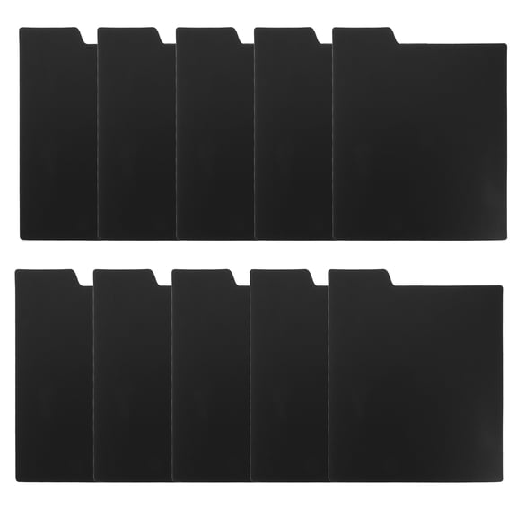 Luxshiny 10Pcs Black Plastic Record Divider Cards for Vinyl Album Organization and Notebook Use