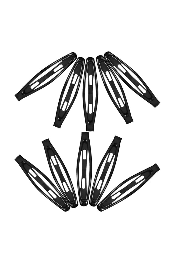 10Pcs Black Snap Hairpins Hair Clips with Sufficient Quantity for Daily Styling