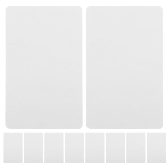 Luxshiny 10Pcs Blank Dual Side White PVC Credit Cards Printable Craft Tags for Work Id Membership