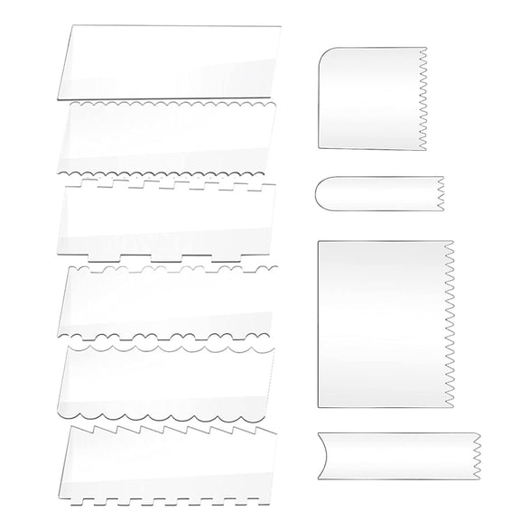 Luxshiny 10-Piece Acrylic Cake Grinding Tools Set for Kitchen Dessert Making Supplies Simple and