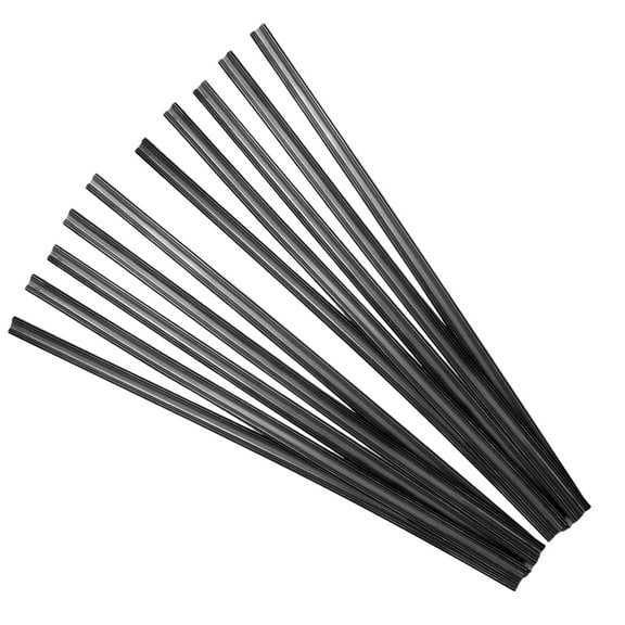 Luxshiny 10Pcs Car Windshield Wiper Rubber Strip Refill Durable Flexible Replacement Strips