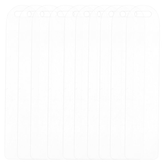 Luxshiny 10Pcs Clear Acrylic Bookmarks Blank for DIY Craft Use and Luggage Tag Function