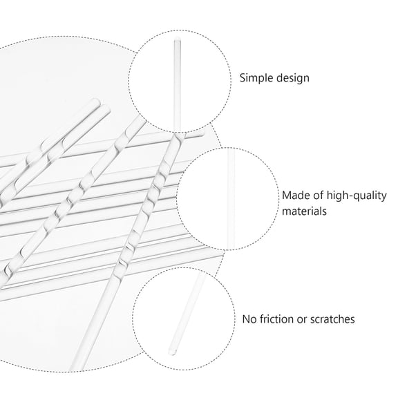 Luxshiny 10Pcs Clear Glass Stirring Rods Polished Ends for Cocktail Mixing and Chemistry Labs