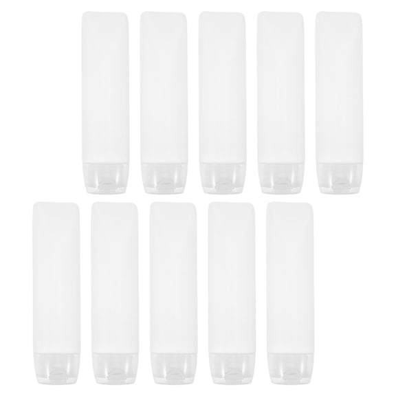 Luxshiny 10Pcs Clear Plastic Refillable Toothpaste Squeeze Bottles Travel Approved Leak Proof