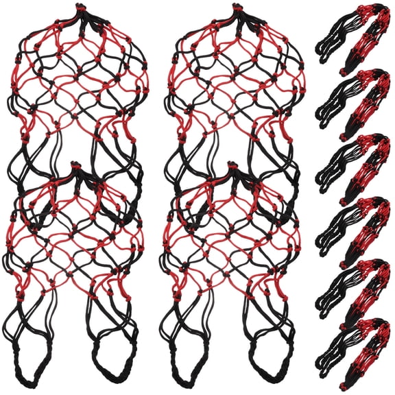 Luxshiny 10-Pack Macrame Hanging Baskets for Fruit and Vegetable Storage, Multi-Functional and Convenient Organizer