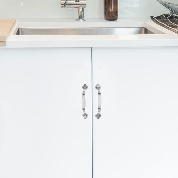 Luxshiny 10Pcs Durable Stainless Steel Handles for Cabinets Ergonomic Design and Silver Finish