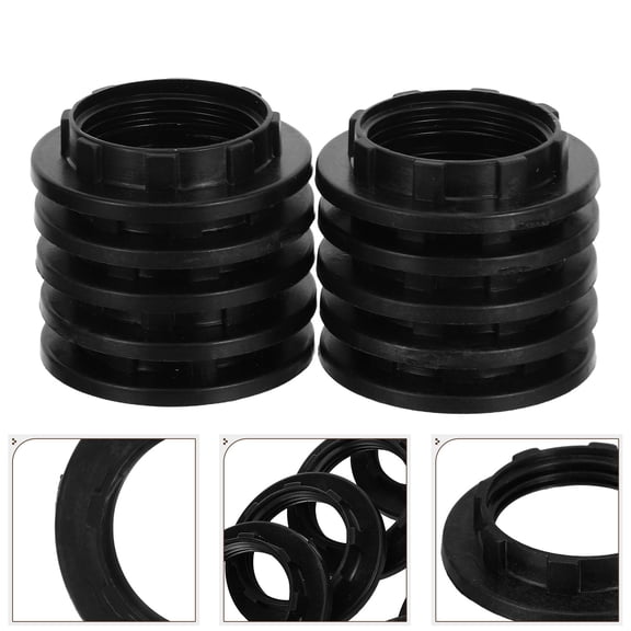 Luxshiny 10Pcs E14 Lamp Holder Sleeve Plastic Light Socket Collar for Secure Easy Installation