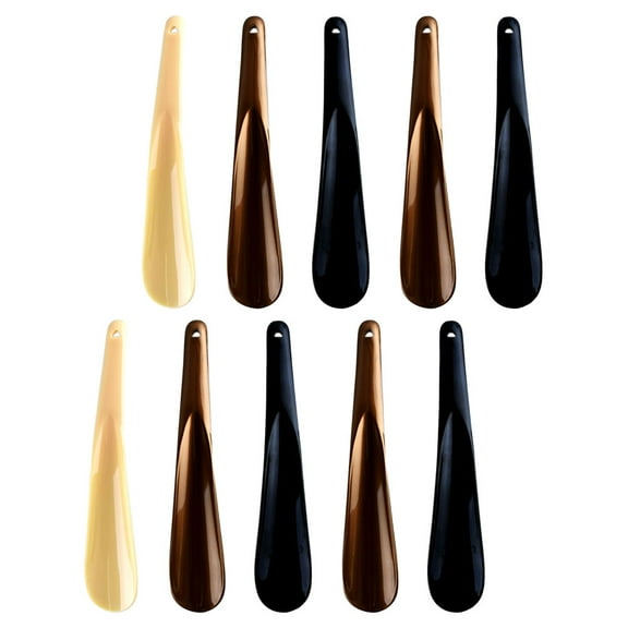 Luxshiny 10-Piece Ergonomic Shoehorn Set for Easy Shoe Wearing, Ideal for Home Use and Seniors