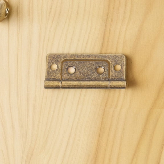 Luxshiny 10Pcs Flat Cabinet Hinge Hardware For Kitchen Cabinets With Easy Installation