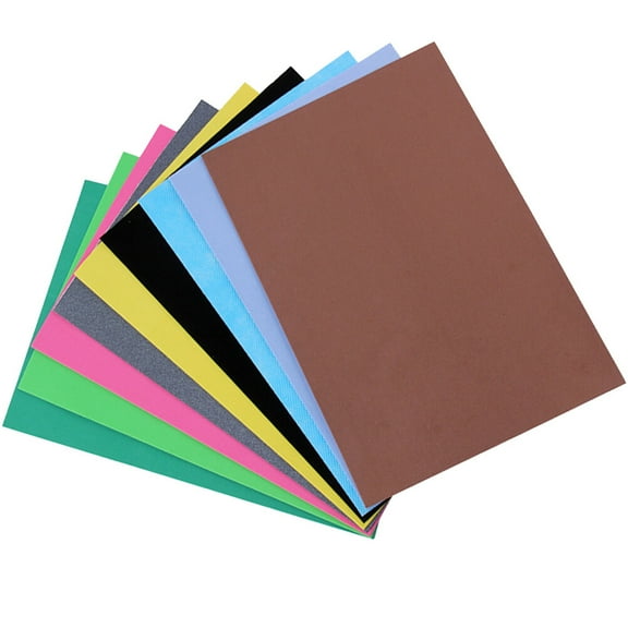 Luxshiny 10Pcs Flexible Eva Foam Sheets Non Adhesive Assorted Colors for DIY Crafts