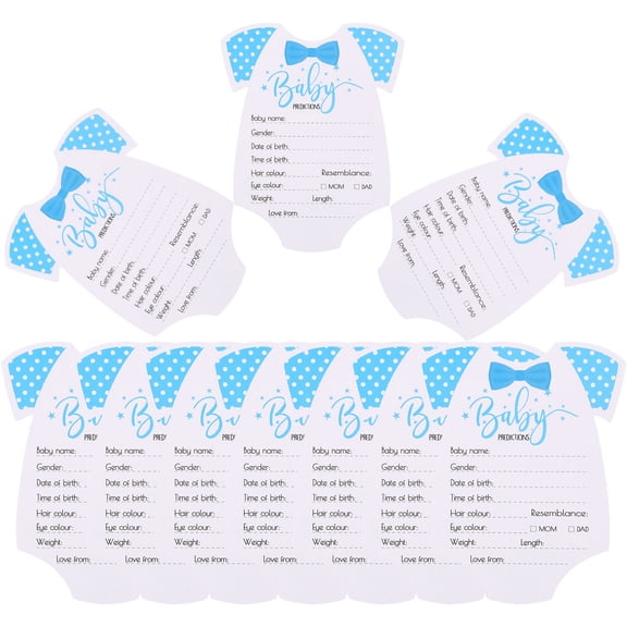 Luxshiny 10Pcs Gender Reveal Party Decoration Cards with Multiple Game Options Assorted Color
