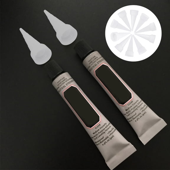 Luxshiny 10Pcs Glue Nozzle Tip Applicators White Compatible with 100Ml Bottles for Precise Use