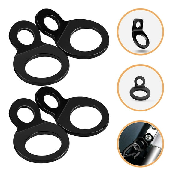 Luxshiny 10Pcs Heavy Duty Black Tie Down Hooks for Trailer Truck Rv Cargo Anchor Strapping