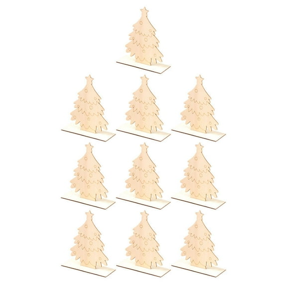 Luxshiny 10Pcs Kids Craft Kits Christmas Tree Beige Drawing Board for Christmas Ornaments
