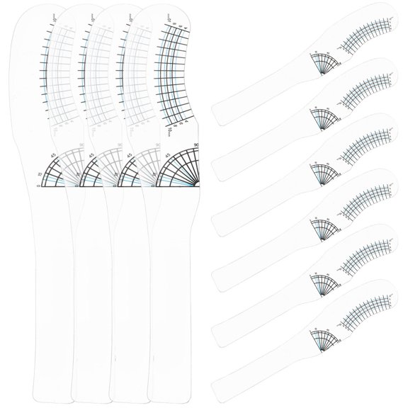 Luxshiny Eyelash Ruler Accurate Measurement Plastic Durable for Salons 10Pcs