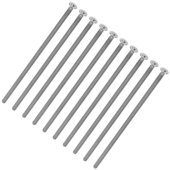Luxshiny 10pcs Electrical Outlet Screws Flat End Screws Stainless Steel Extended Length General Repairs