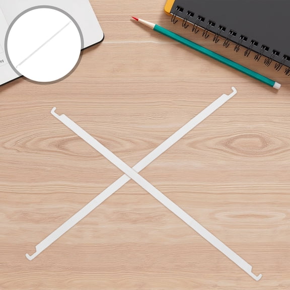 Luxshiny 10Pcs Metal File Folder Organizer Bars White Heavy Duty Hanging File Rails for Office