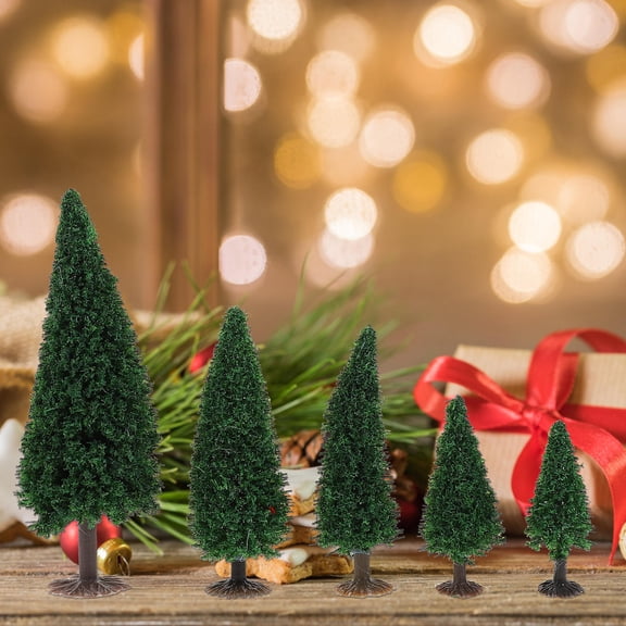 Luxshiny Assorted Color Landscape Trees Plastic Model for Sand Table Decoration and Diorama Accessories