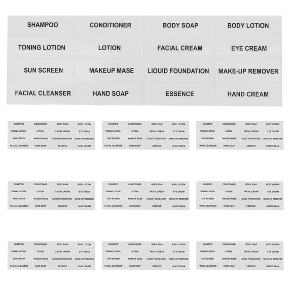 Luxshiny 10Pcs Label Stickers for Cosmetics Bottles and Sub Bottle Classification